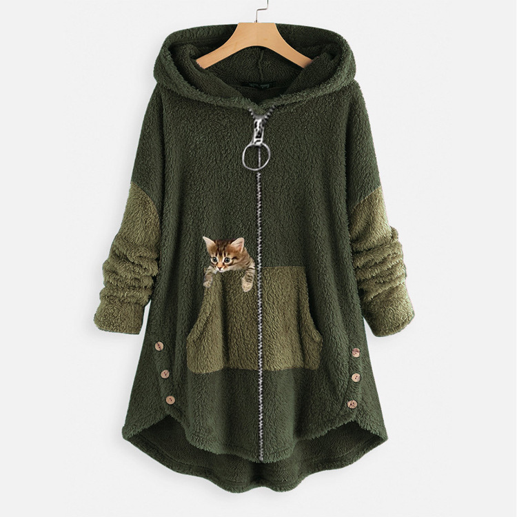 Wool Blend Coat - Spring Autumn Fashion Ladies' Jacket Loose