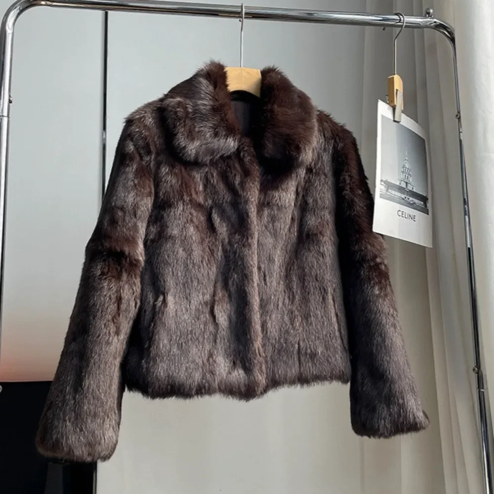 Natural Rabbit Fur Coat Women  - Winter Clothing Wholesale ulasan dan harga