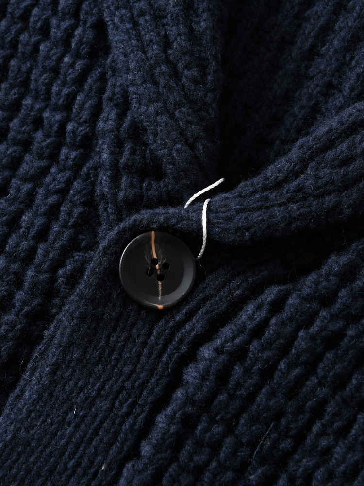 Eu Vintage 100% Wool Chunky Kn - Wool Blend Coat ulasan dan harga