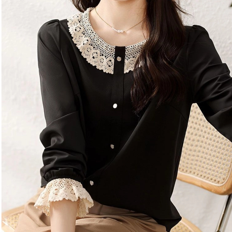 Women Clothes Contrast Patchwo - Winter Clothing Vintage ulasan dan harga