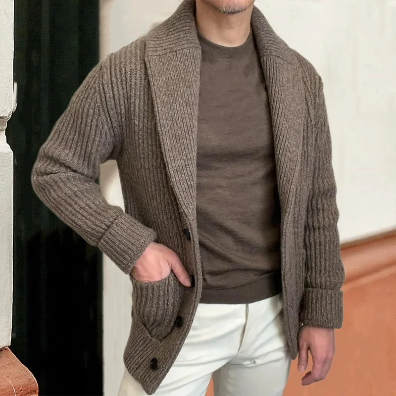 Men's Sweaters Cardigan Lapel  - Wool Blend Coat ulasan dan harga