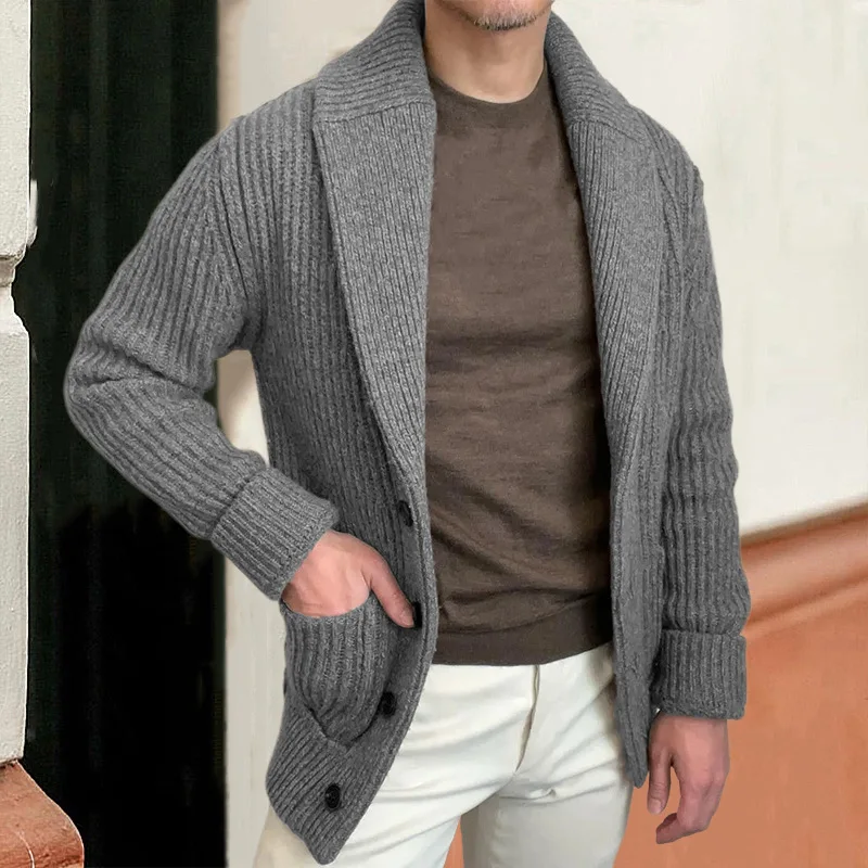 Men's Sweaters Cardigan Lapel  - Wool Blend Coat ulasan dan harga
