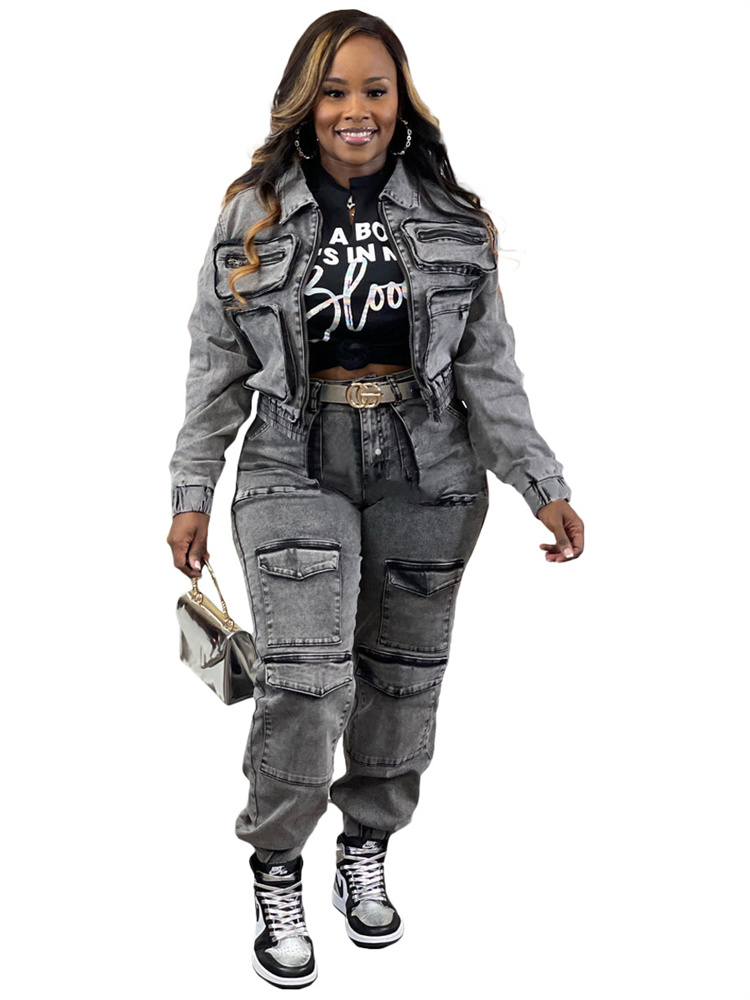 Wmstar Denim Two Piece Set Wom - Winter Clothing Kit ulasan dan harga