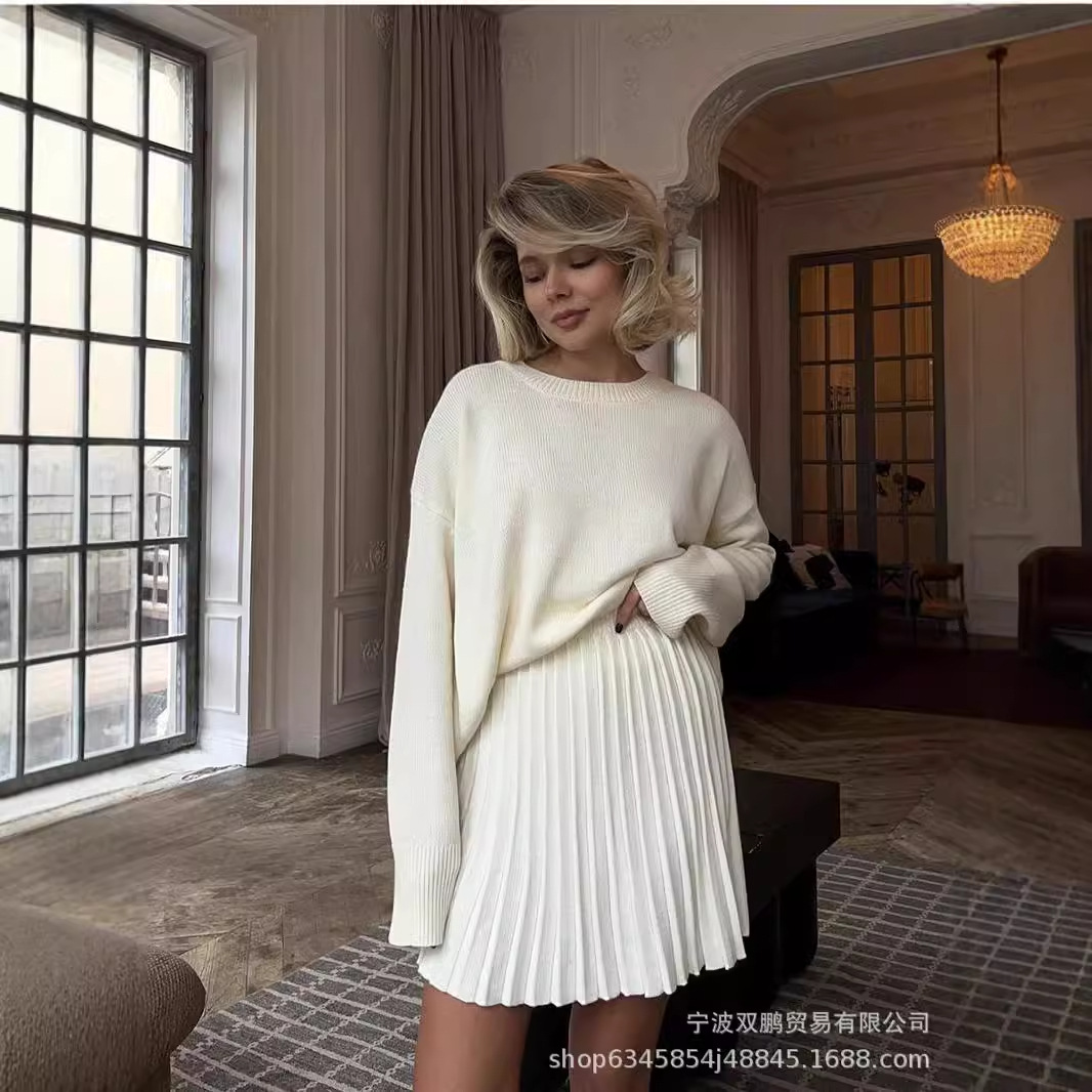 Autumn Solid Color O-neck Swea - Winter Clothing Kit ulasan dan harga