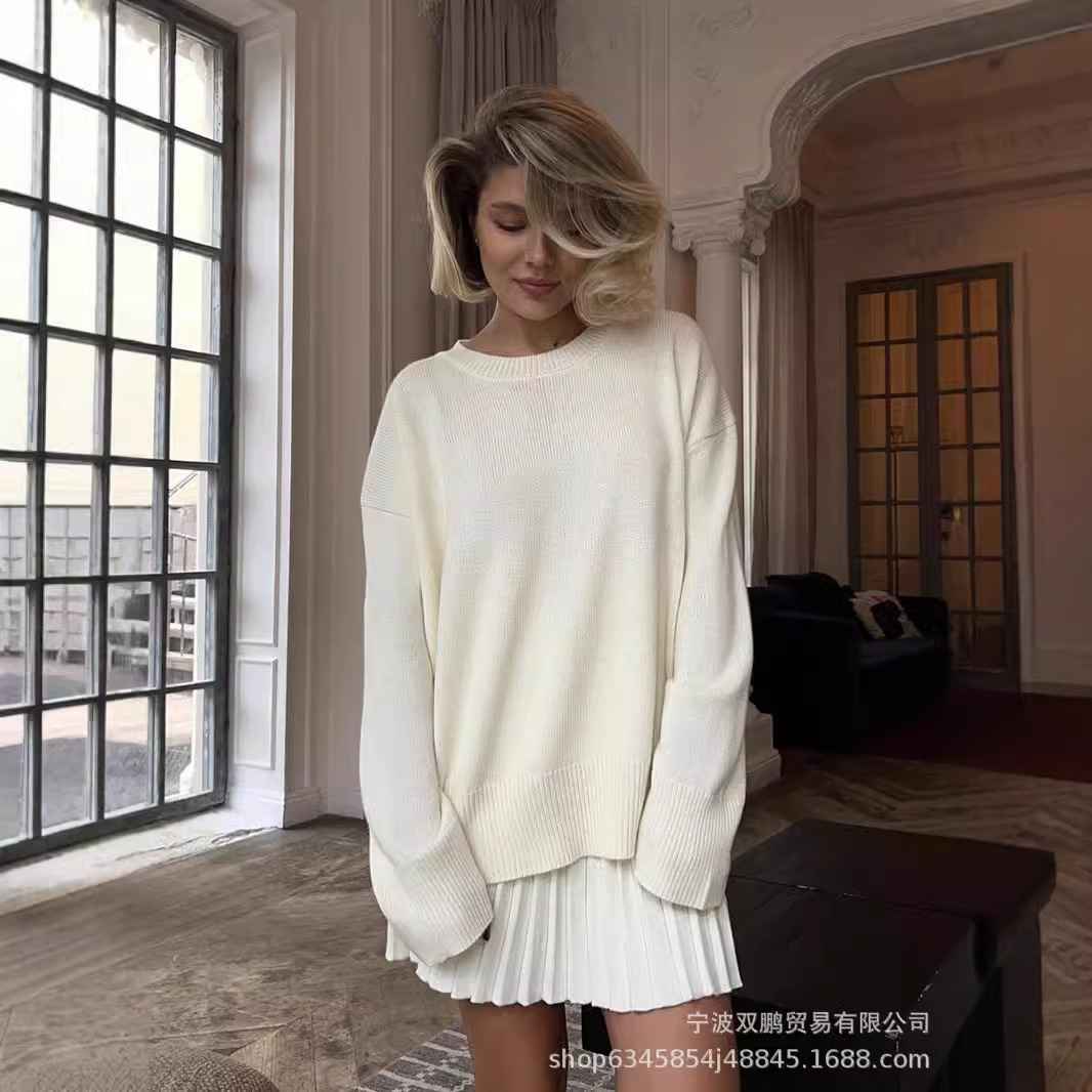 Autumn Solid Color O-neck Swea - Winter Clothing Kit ulasan dan harga