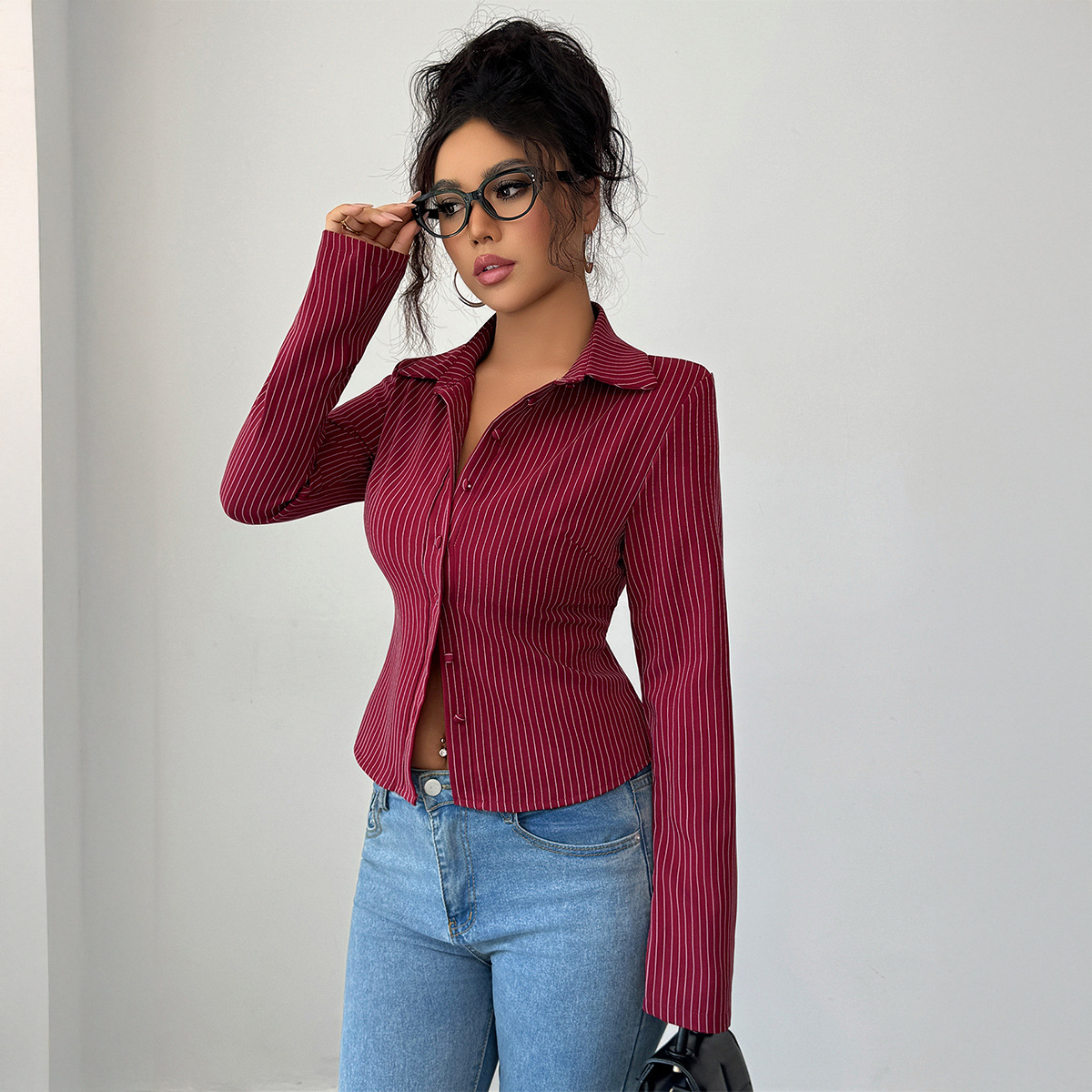 Casual High-grade Striped Long - Winter Clothing Types ulasan dan harga