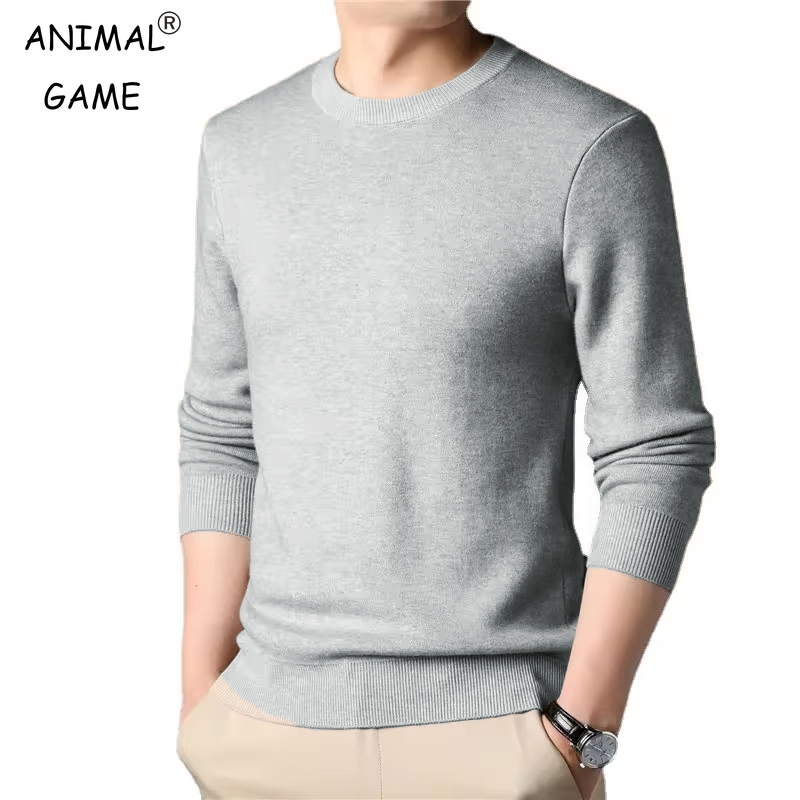 Men's Solid Color Knitted Pull - Wool Blend Coat ulasan dan harga