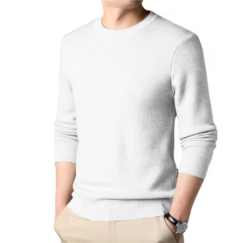 Men's Solid Color Knitted Pull - Wool Blend Coat ulasan dan harga