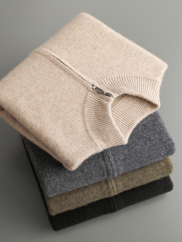 100% Merino Wool Men's Knitwea - Wool Blend Coat ulasan dan harga