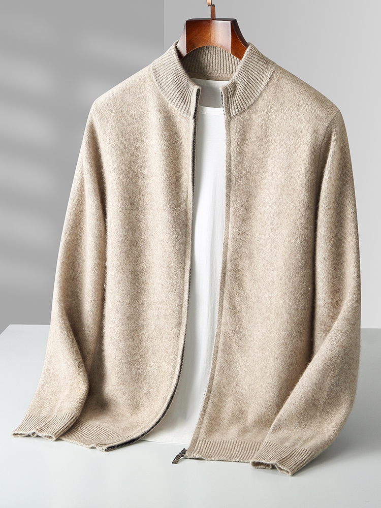 100% Merino Wool Men's Knitwea - Wool Blend Coat ulasan dan harga