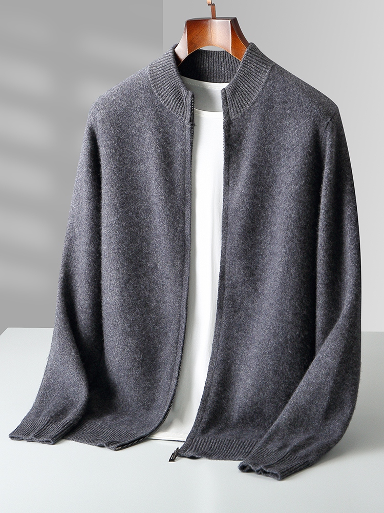 100% Merino Wool Men's Knitwea - Wool Blend Coat ulasan dan harga
