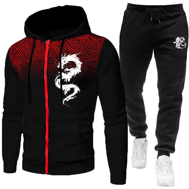 Men's Paris Dragon Pattern Fas - Winter Clothing Kit ulasan dan harga