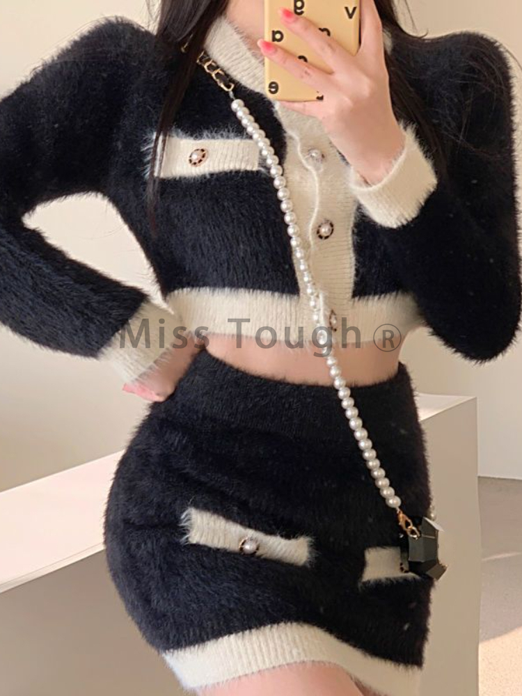 Winter Fluffy Knit 2 Piece Set - Winter Clothing Kit ulasan dan harga