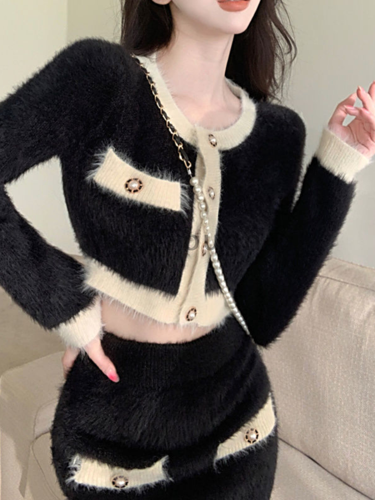 Winter Fluffy Knit 2 Piece Set - Winter Clothing Kit ulasan dan harga
