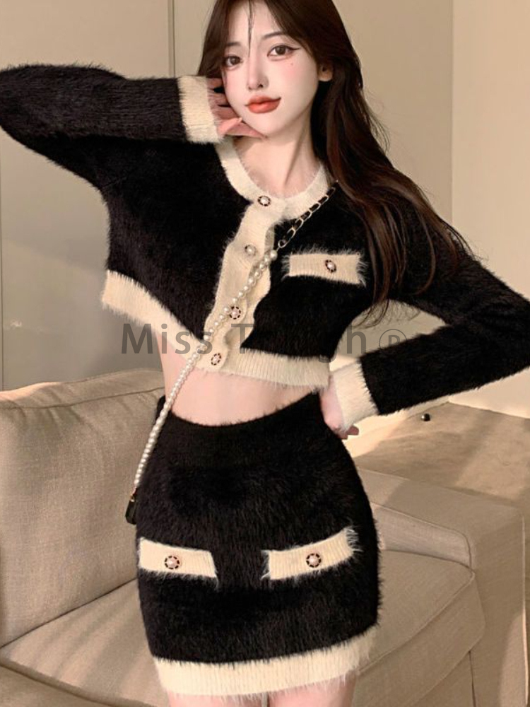 Winter Fluffy Knit 2 Piece Set - Winter Clothing Kit ulasan dan harga