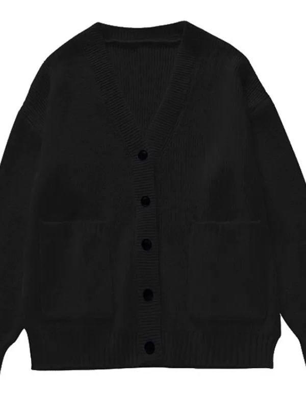 Loose Cardigan Women Long Slee - Wool Blend Coat ulasan dan harga