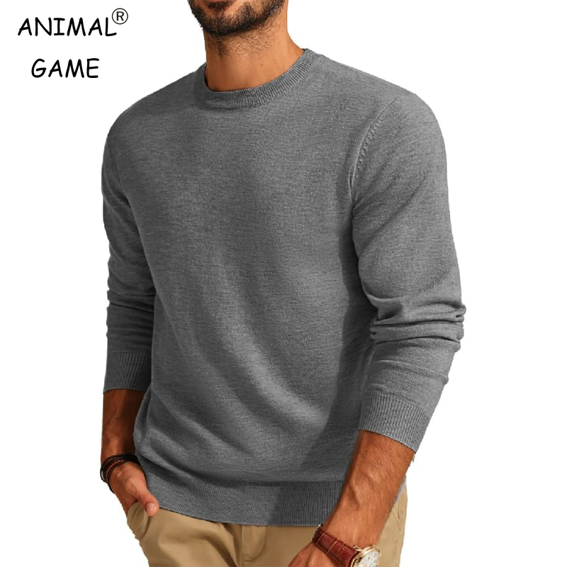 Men's Long Sleeve Sweaters Cre - Wool Blend Coat ulasan dan harga