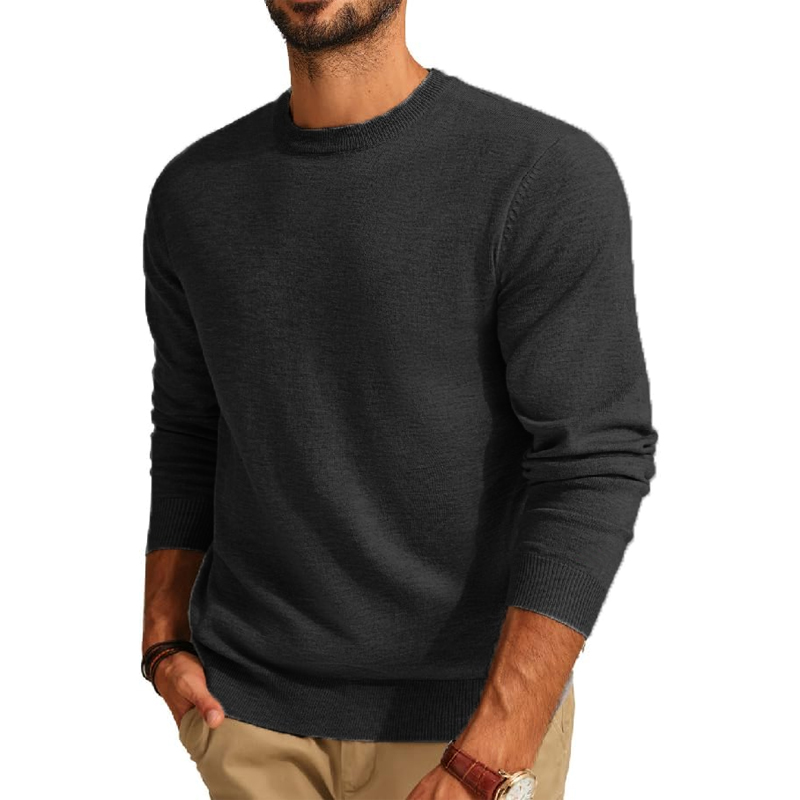 Men's Long Sleeve Sweaters Cre - Wool Blend Coat ulasan dan harga