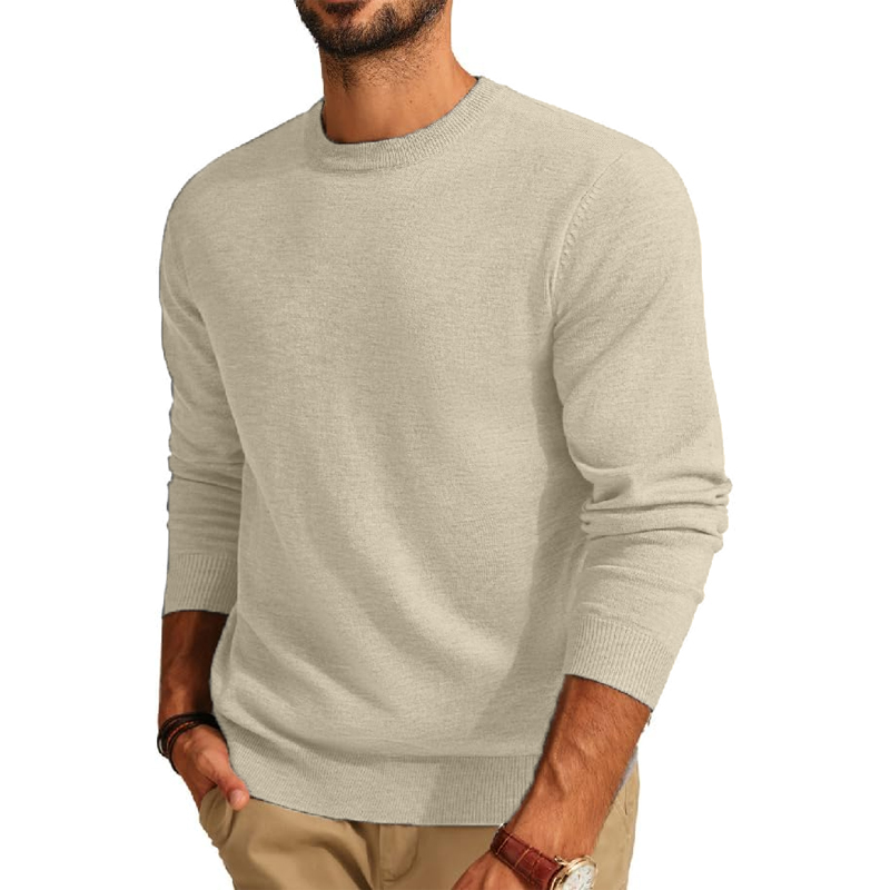 Men's Long Sleeve Sweaters Cre - Wool Blend Coat ulasan dan harga