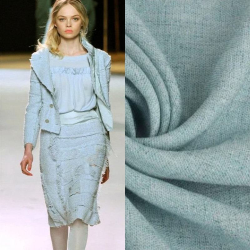 1meter Pure Sky Blue Fabric Li - Winter Clothing Wholesale ulasan dan harga